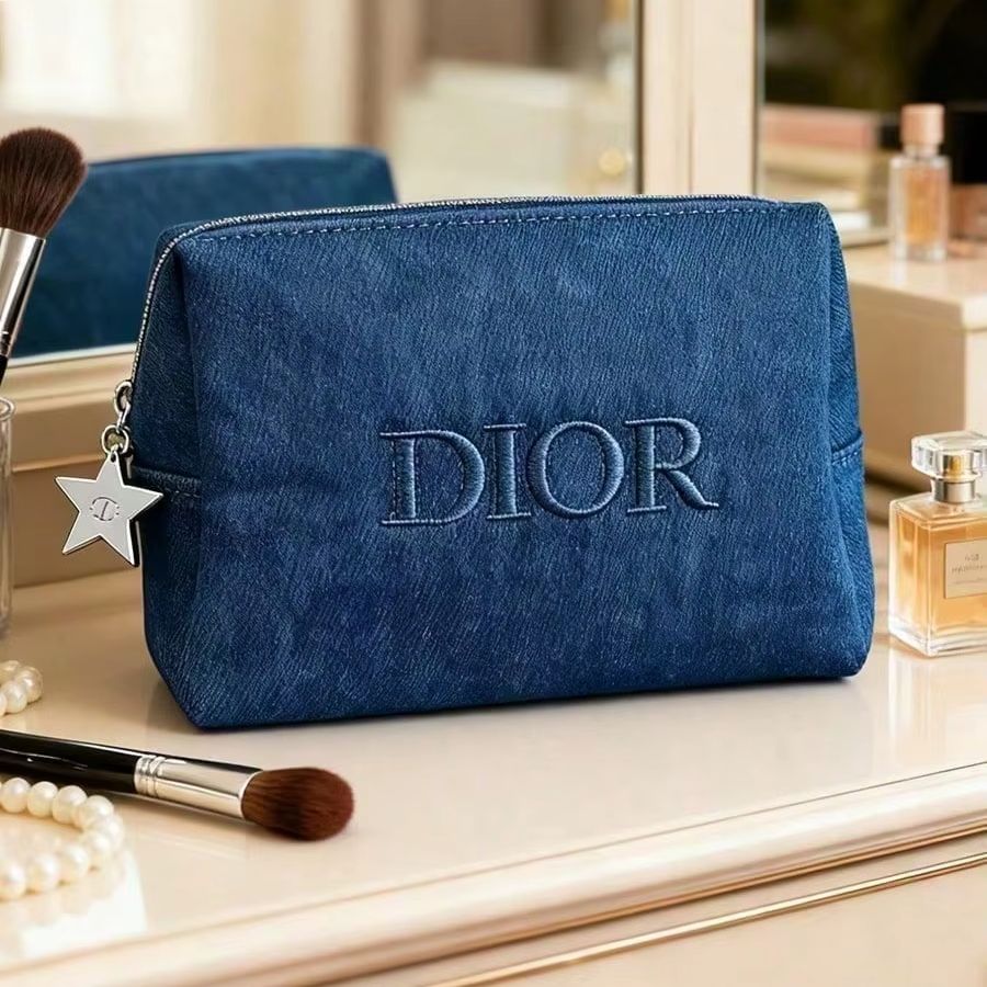 Beauty Makeup Dior - Bolsa de Cosméticos Dior de Mezclilla