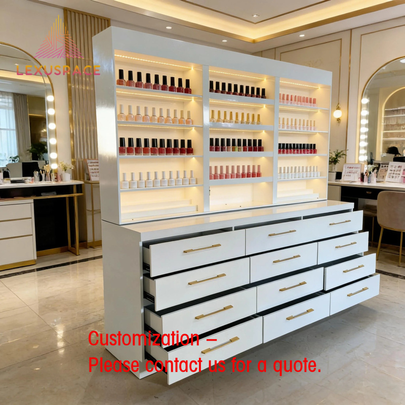Beauty Hair Makeup - Estante de exhibición de madera personalizado