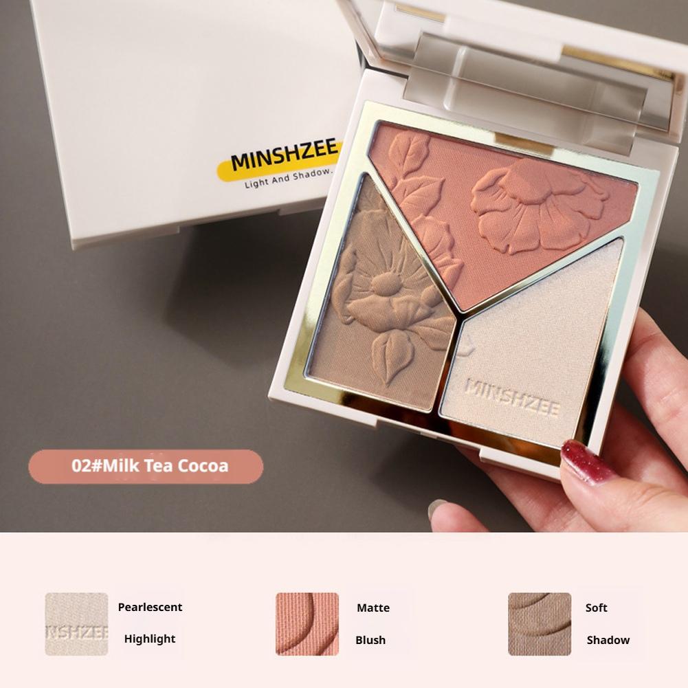 Highlighter Bronzer Palette - Paleta de maquillaje de tres colores: