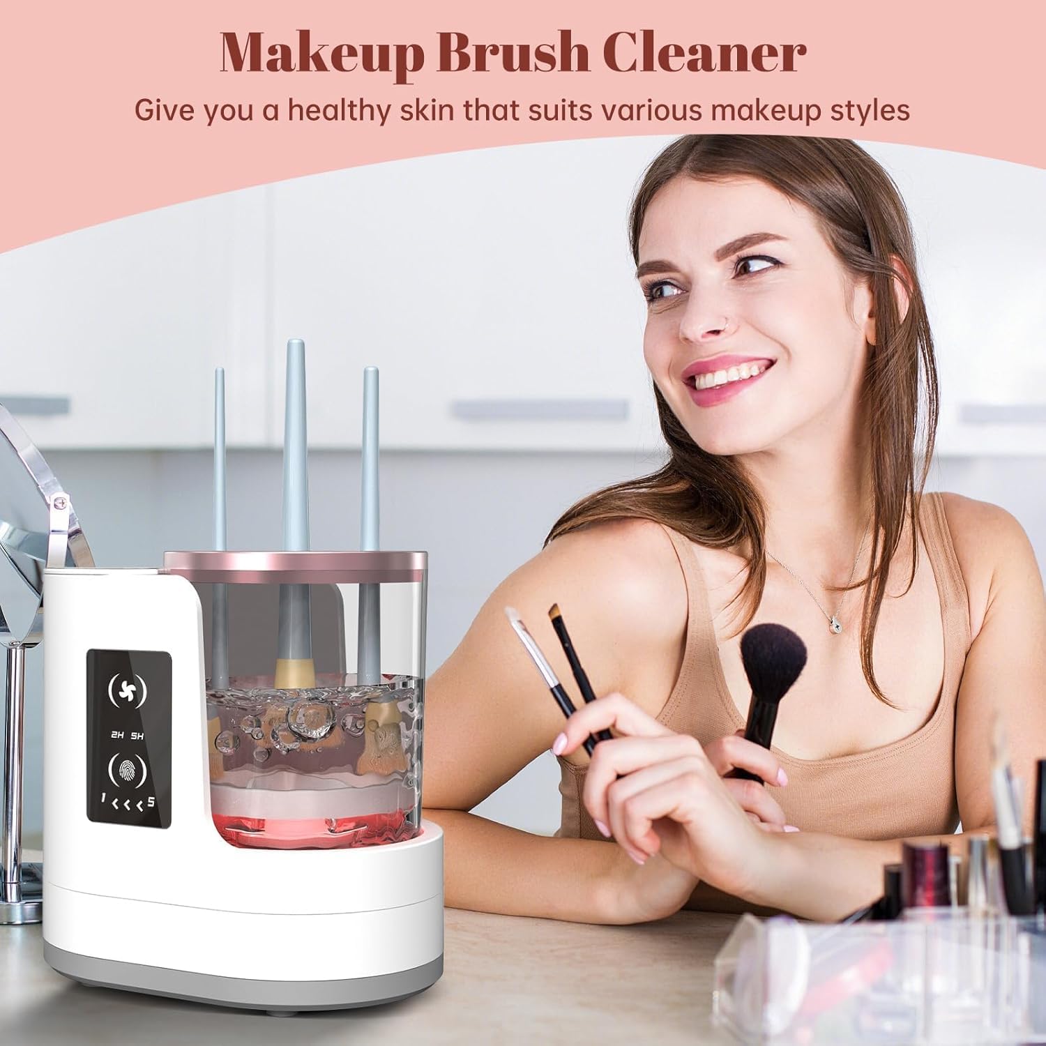 Beauty Makeup Products - Máquina Limpiadora de Brochas de Maquillaje
