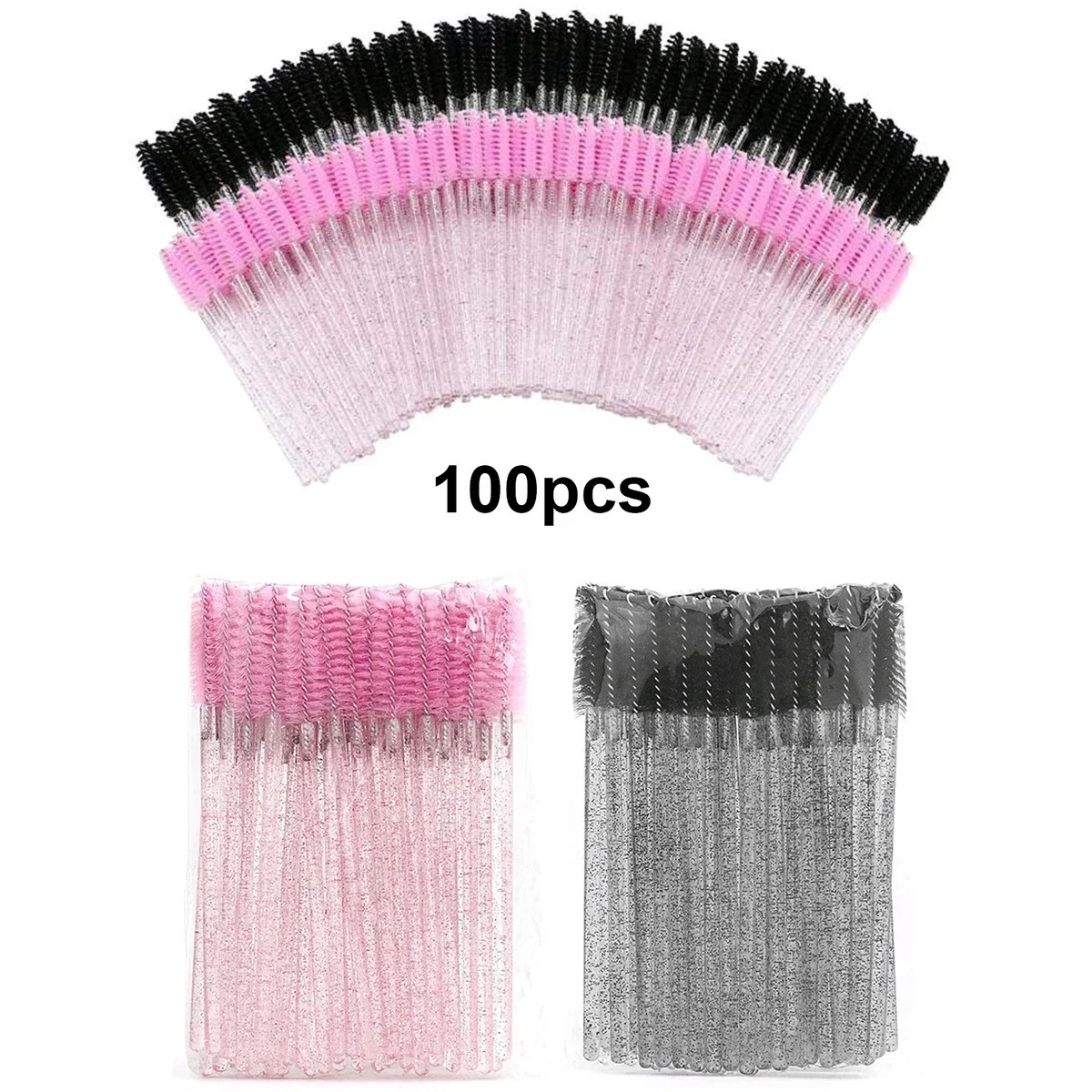 Beauty Makeup Products - 100 Uds cepillos desechables para pestañas