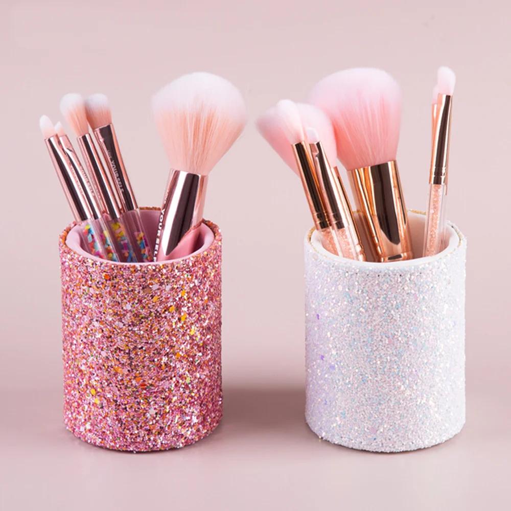 Lip Liner Pencil - Cubo brillante para brochas de maquillaje,