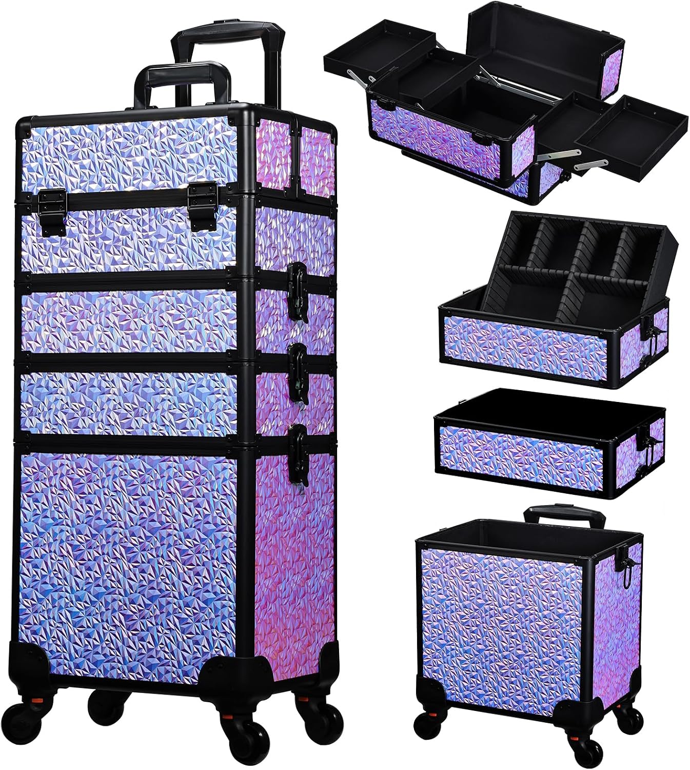 Beauty Makeup & D Anime Studio Vega Baja - Maleta de Maquillaje con Ruedas, Carrito