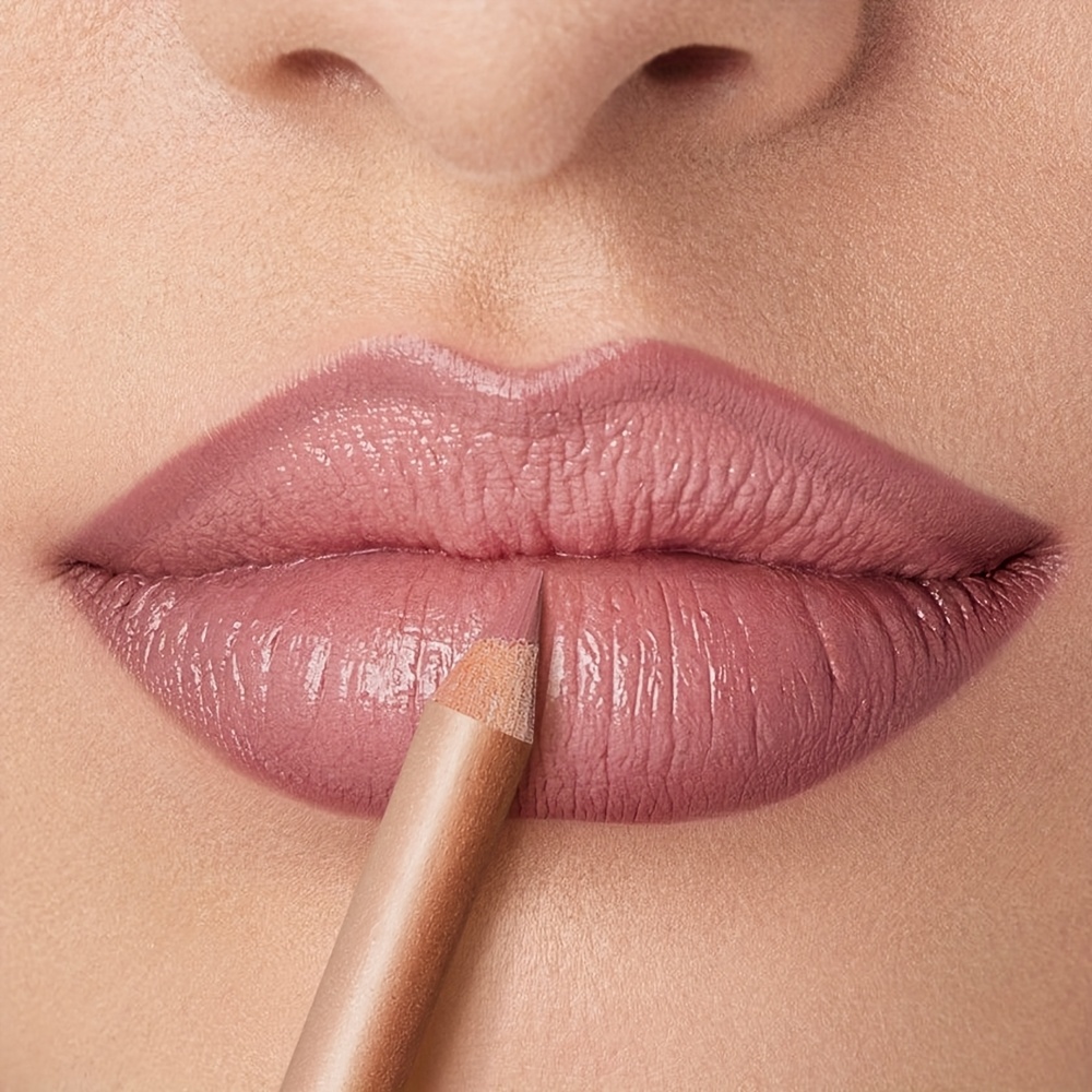 Lip Liner Pencil - Lápiz delineador de labios mate desnudo,