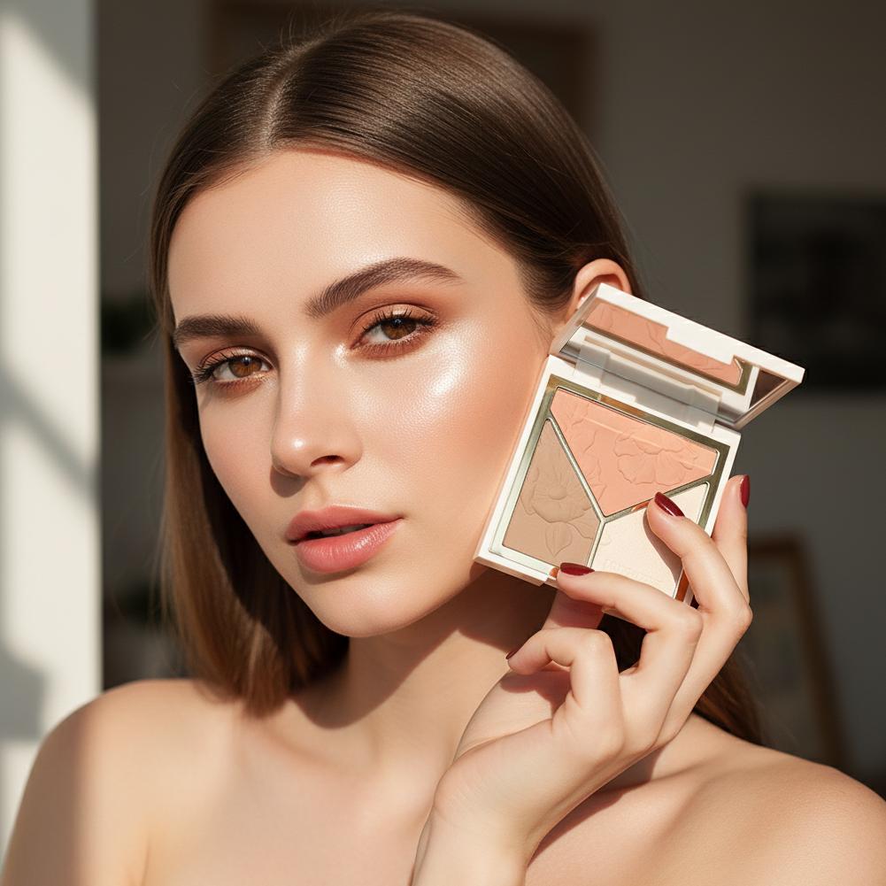 Paleta de maquillaje de tres c - Highlighter Bronzer Palette reseña y precio