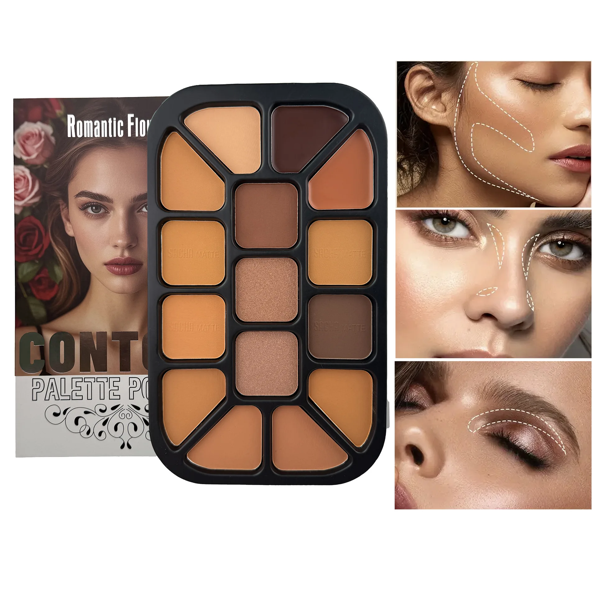 Paleta de polvos para contorno - Highlighter Bronzer Palette reseña y precio